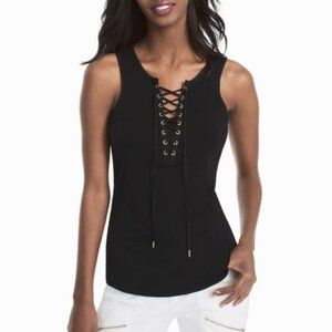 WHITE HOUSE BLACK MARKET Miami Lace Up Tank Top SP